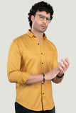 Liam Yellow Cotton Printed