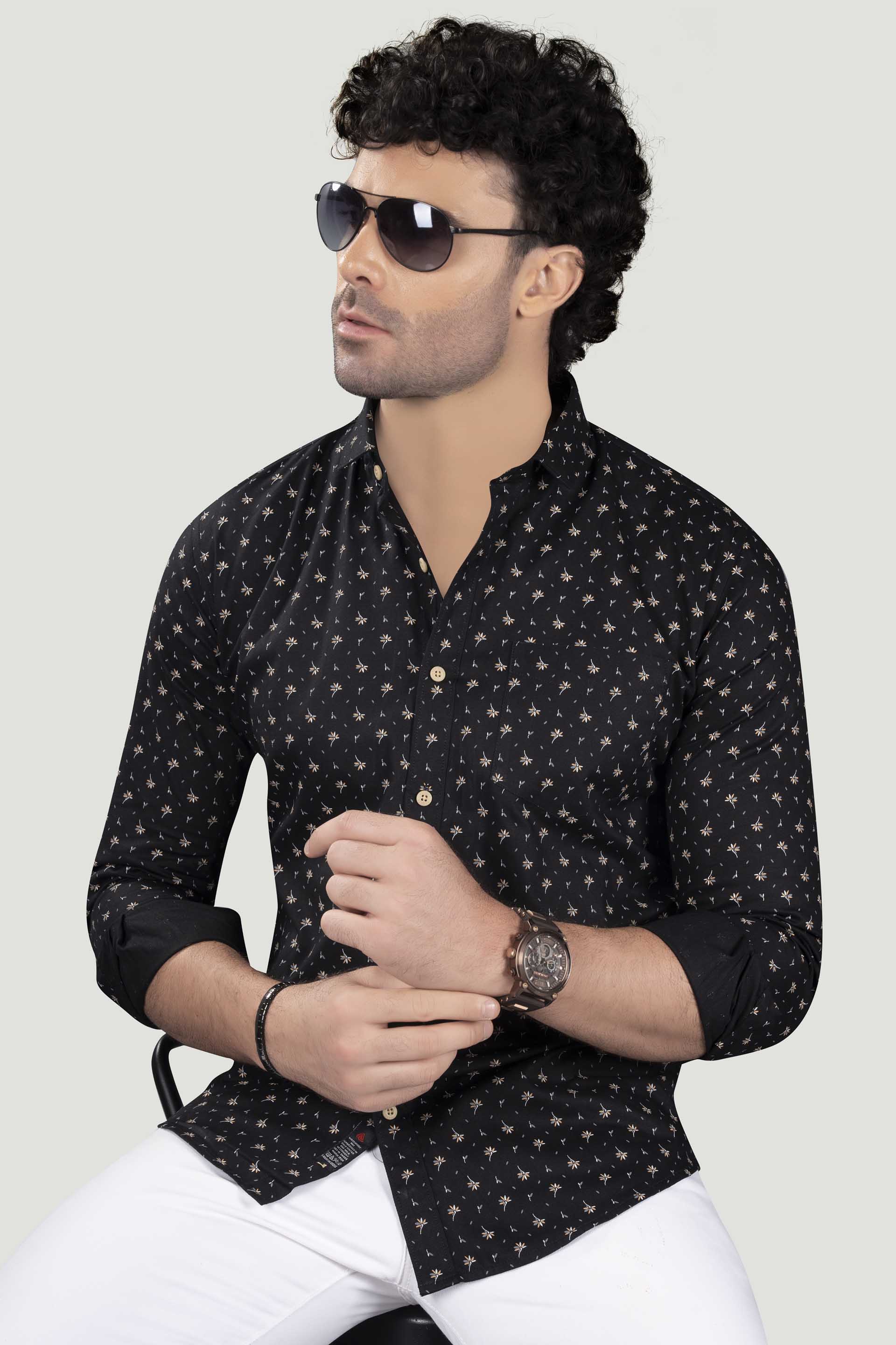 David Black Floral Cotton Printed