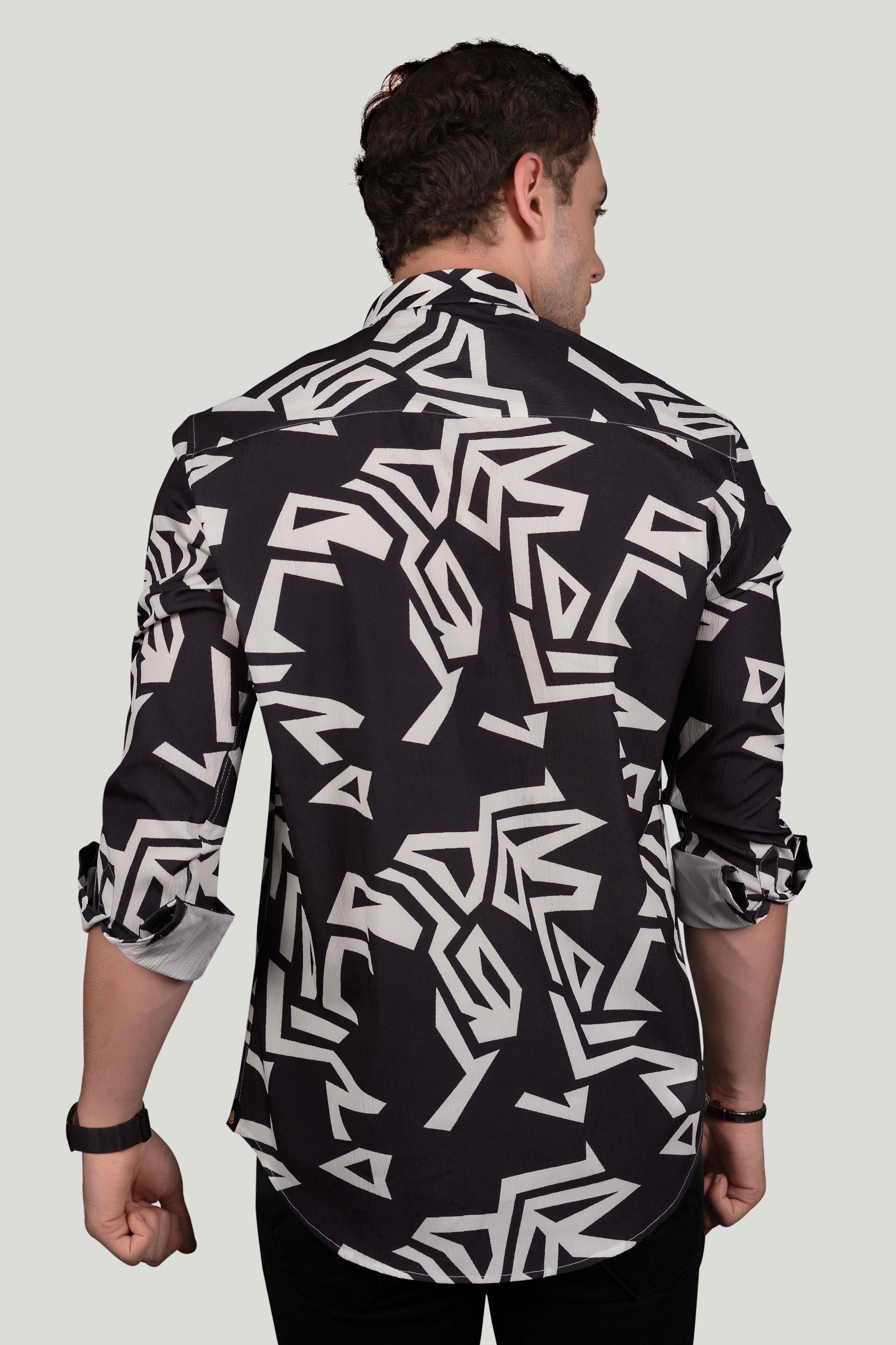 ADEN BLACK ABSTRACT PRINT