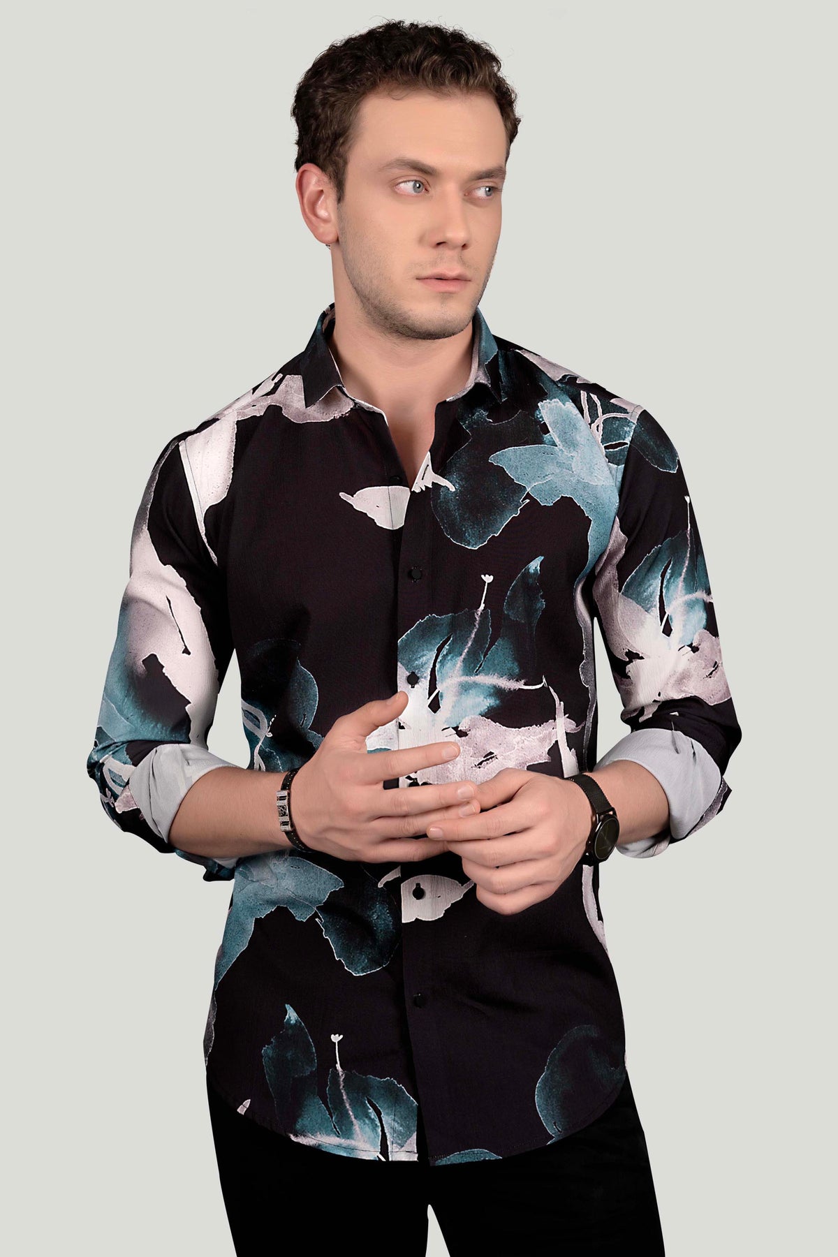 Eliel Black Crushed Print