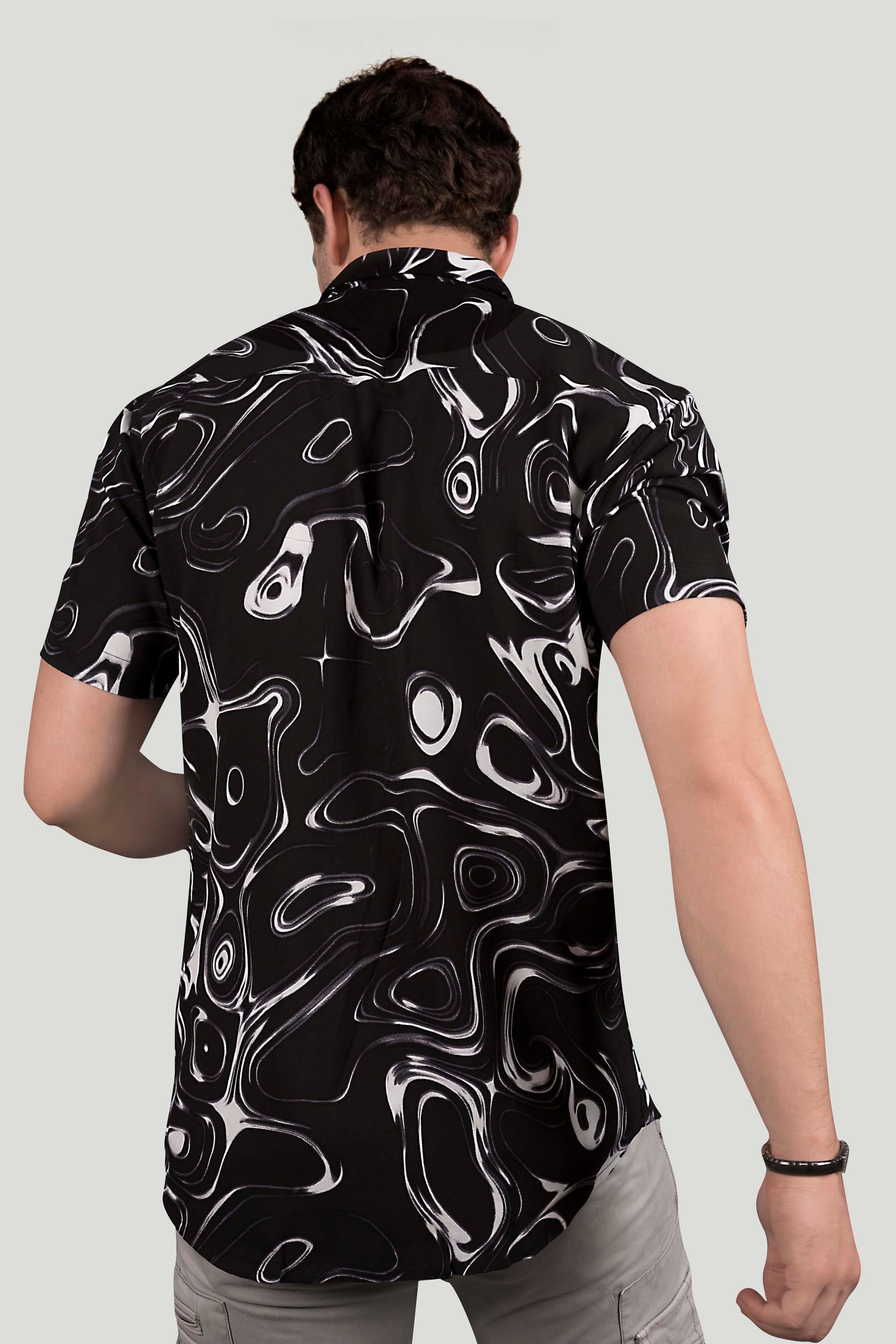 EDISON BLACK VISCOSE PRINT