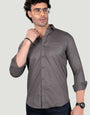 Denis Grey Cotton Printed Shirt