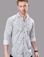 Devonte White Geometric Printed Shirt