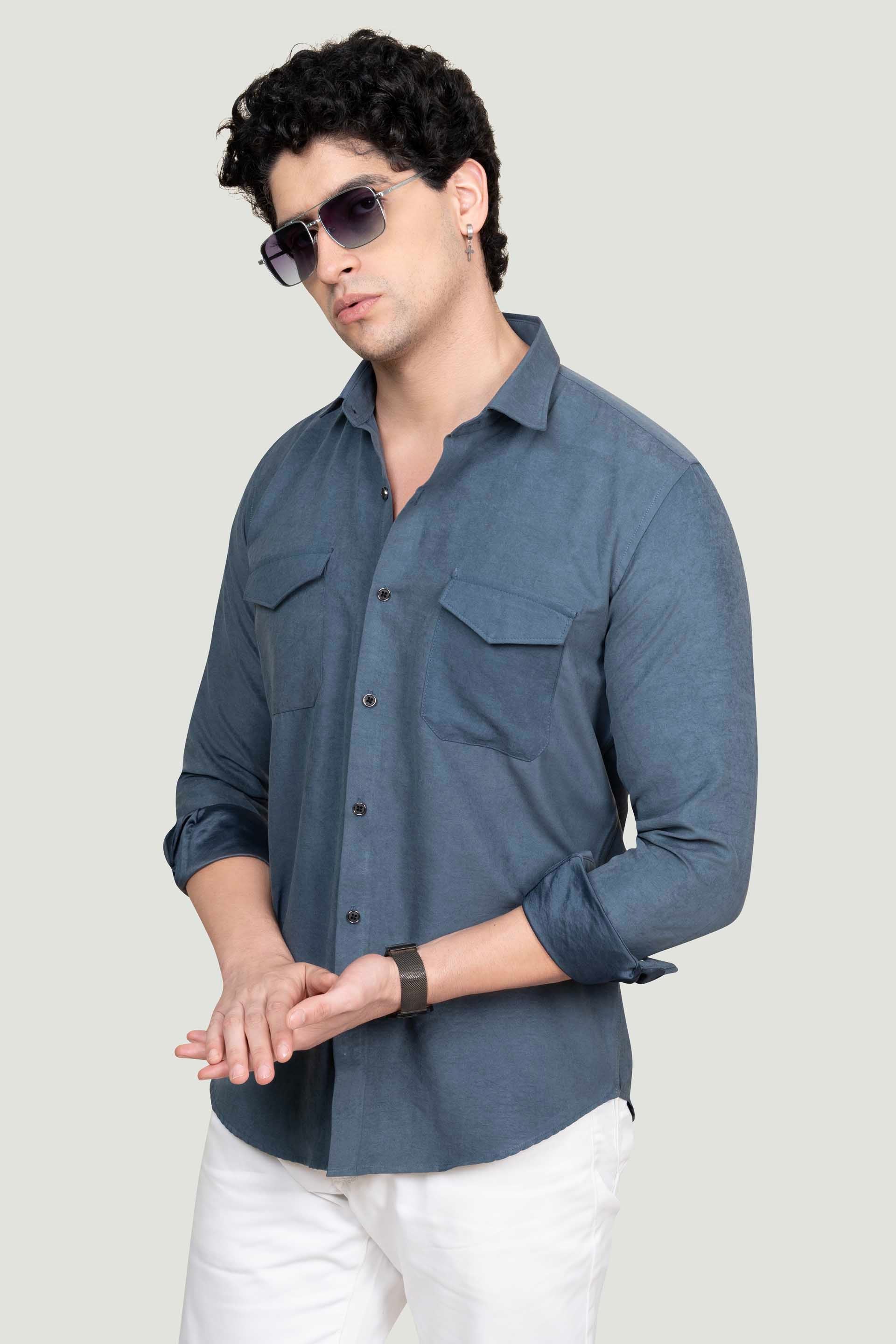 double-pocket-david-blue-solid-shirt