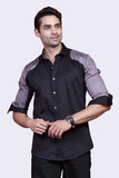 dual-black-contrast-sleeves-party-wear-shirt