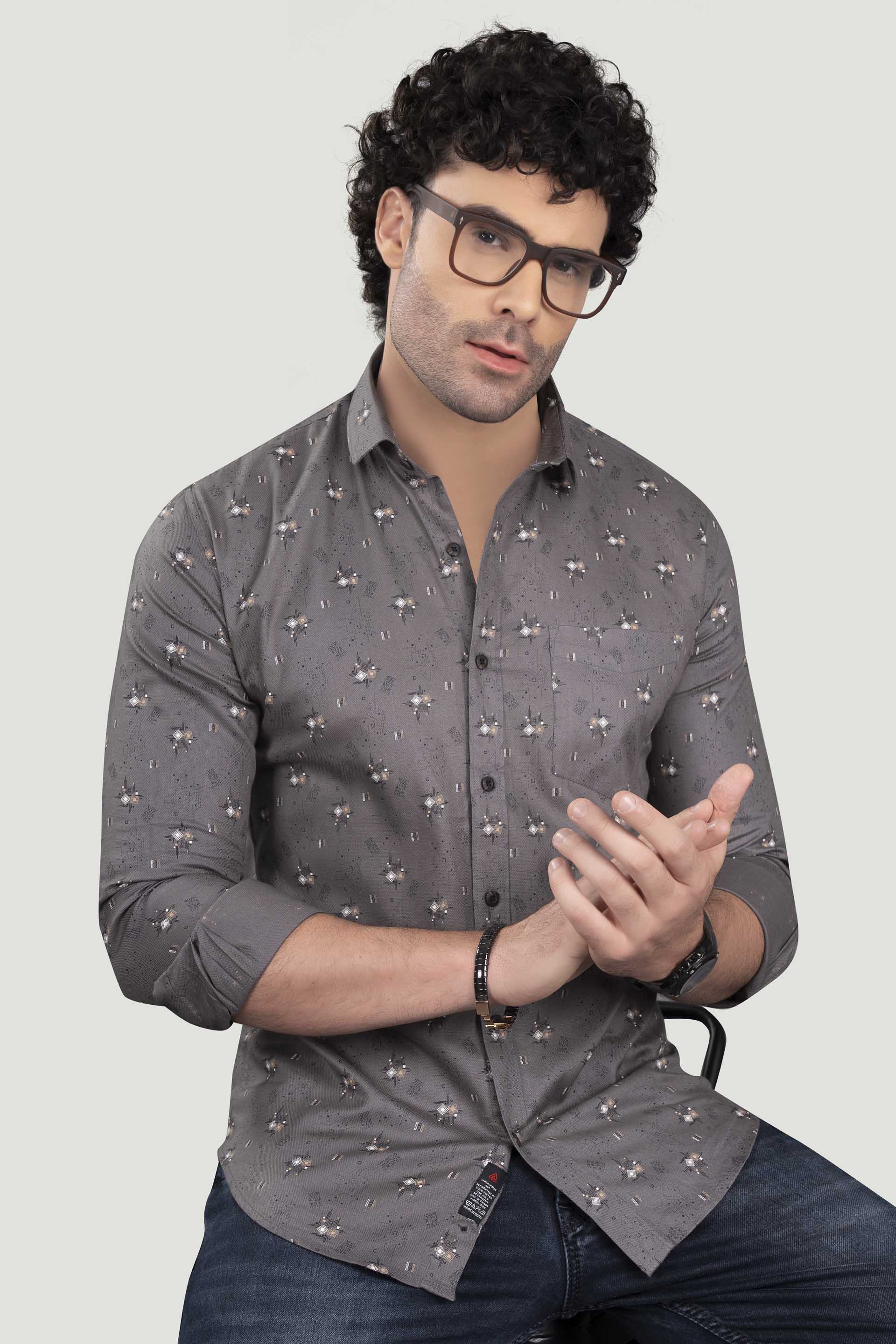 elegant-arkady-grey-cotton-printed-shirt