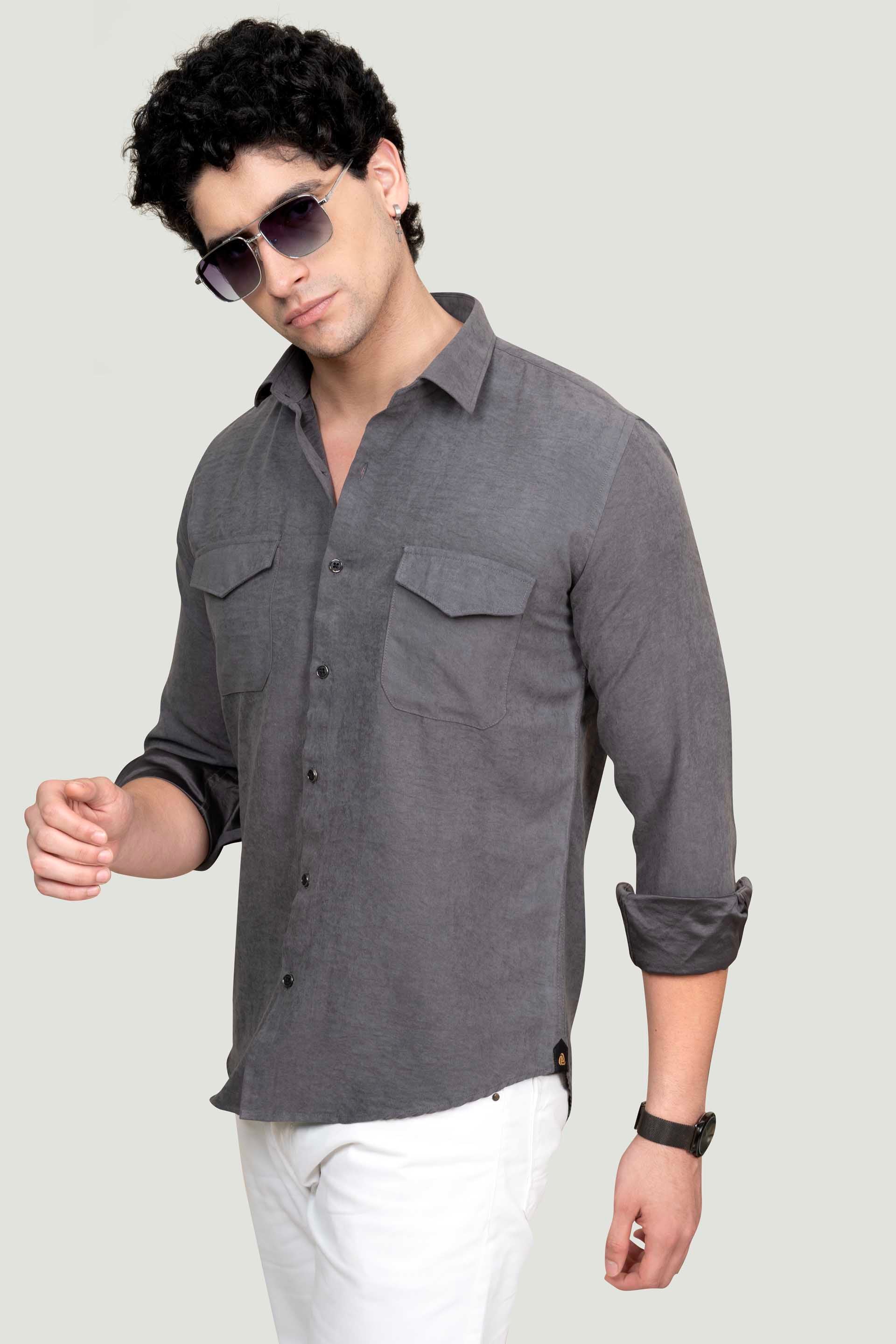 elegant-double-pocket-lucas-grey-solid-shirt