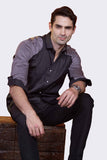 elegant-dual-black-contrast-sleeves-party-wear-shirt
