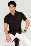 elegant-oliver-black-textured-solid-shirt
