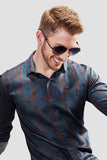 emerging-connery-blue-print-striped-shirt