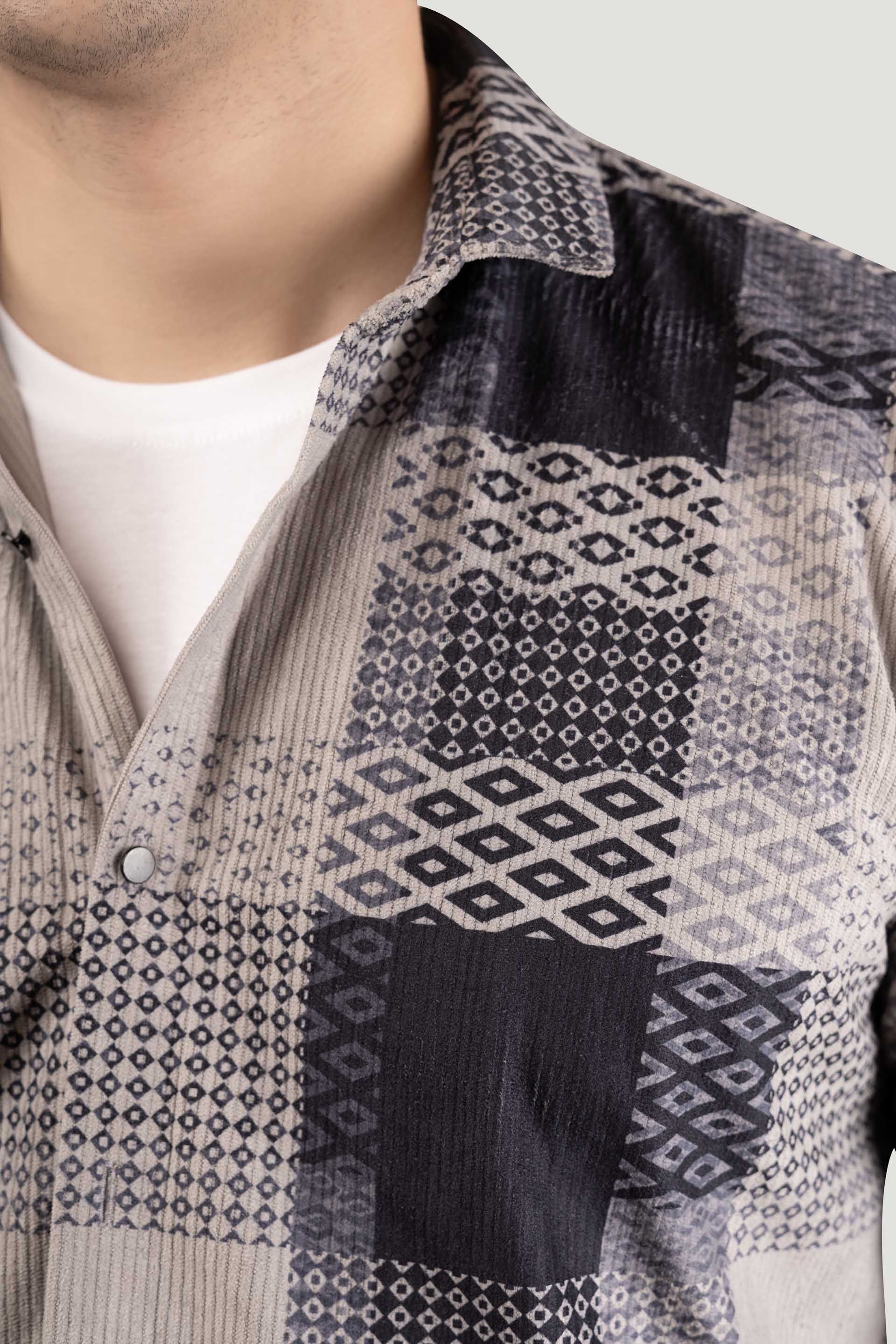 emerging-elliot-grey-print-corduroy-shirt