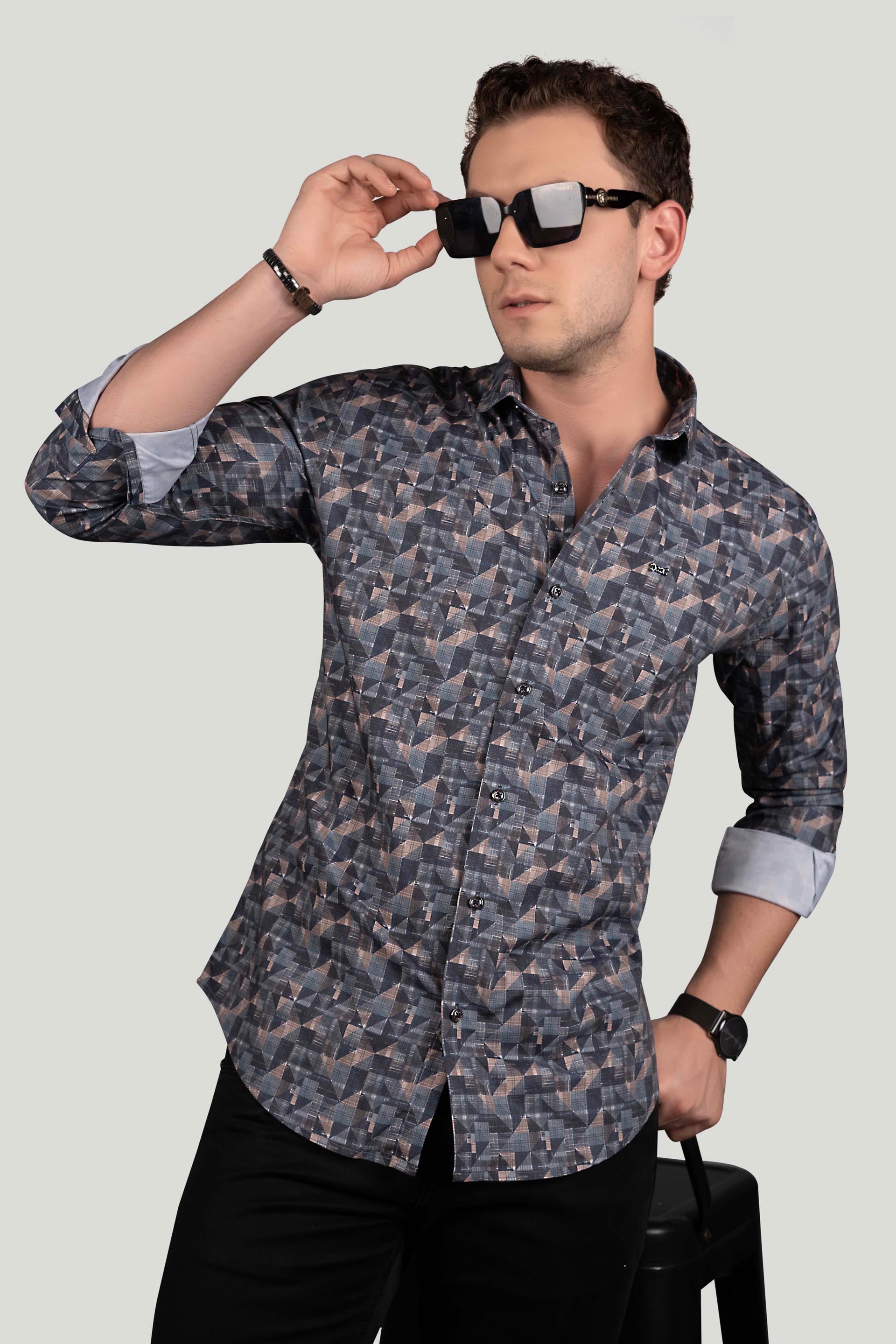 emerging-louie-grey-geometric-printed-shirt