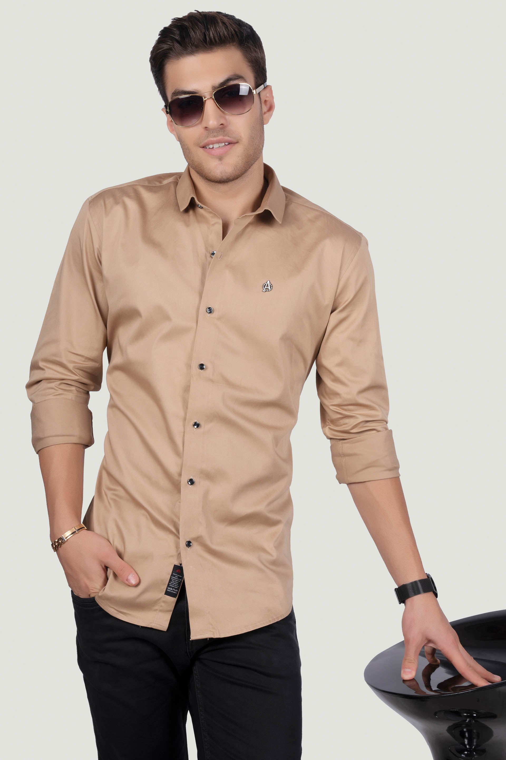 emerging-nicholas-beige-solid-shirt