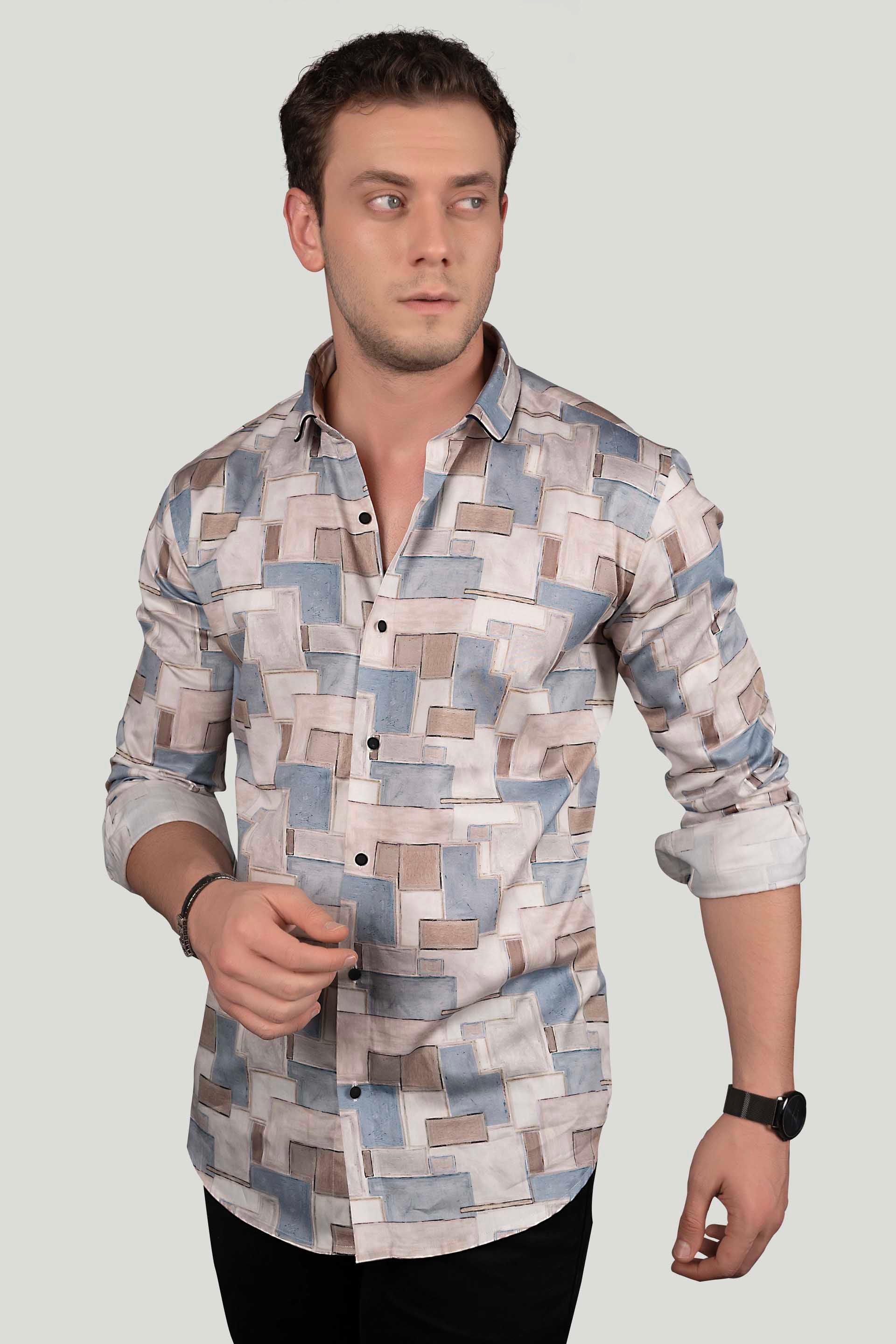 emerging-waylen-brown-abstract-printed-shirt