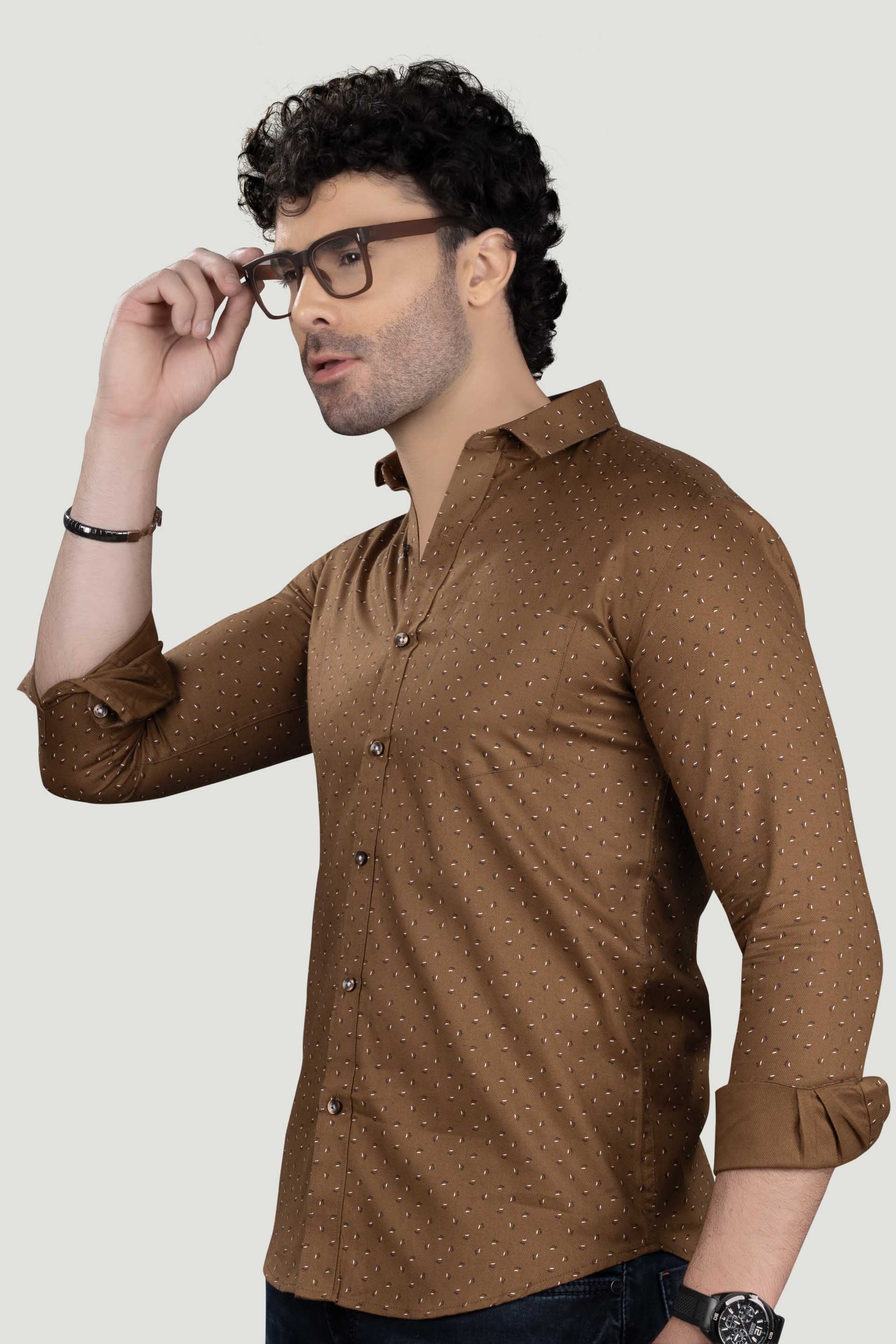 exclusive-dmitri-brown-cotton-printed-shirt