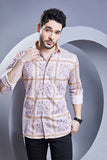 exclusive-heinrich-cream-checkered-abstract-printed-shirt