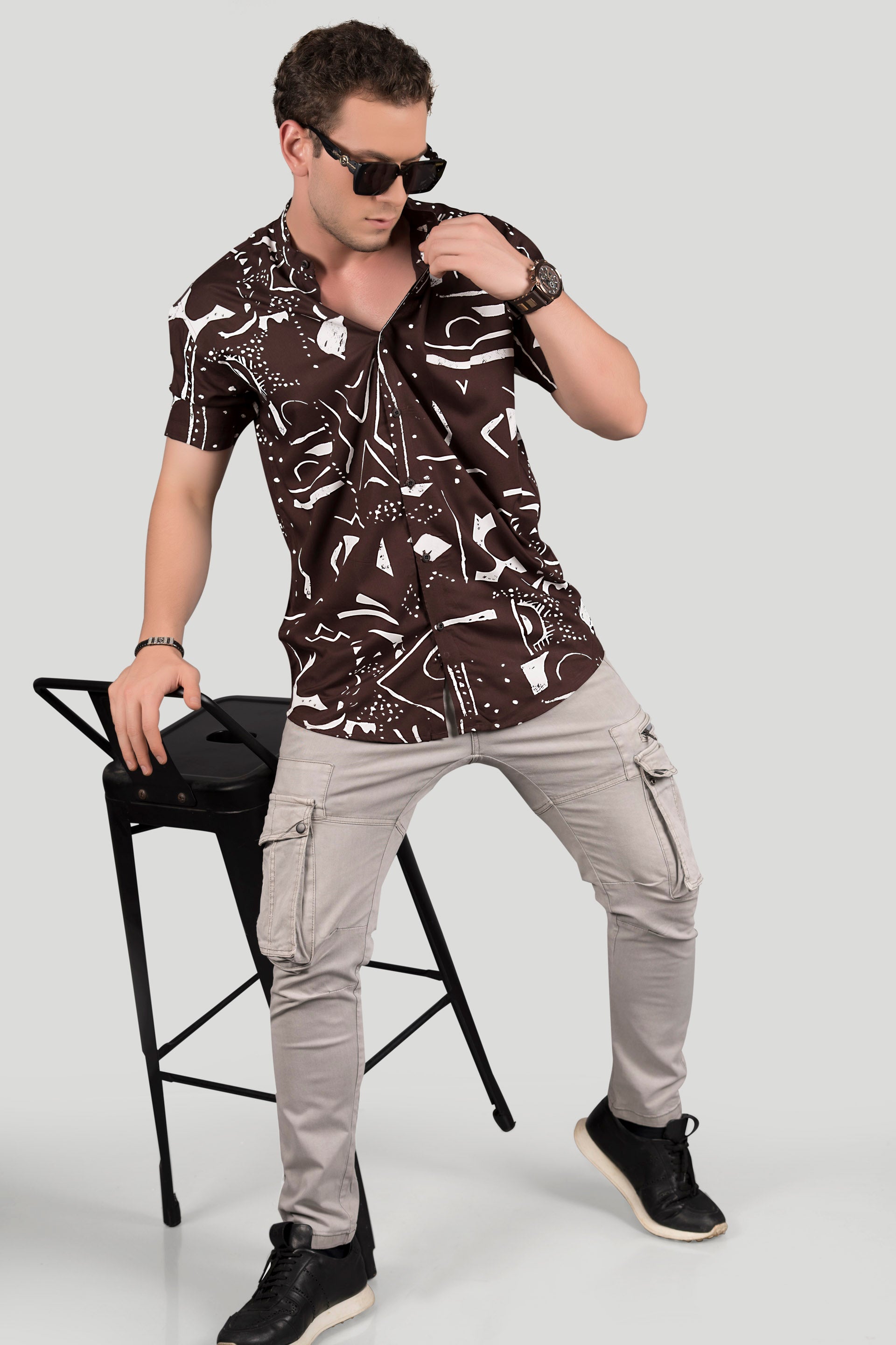exclusive-lance-brown-viscose-print-resort-shirt