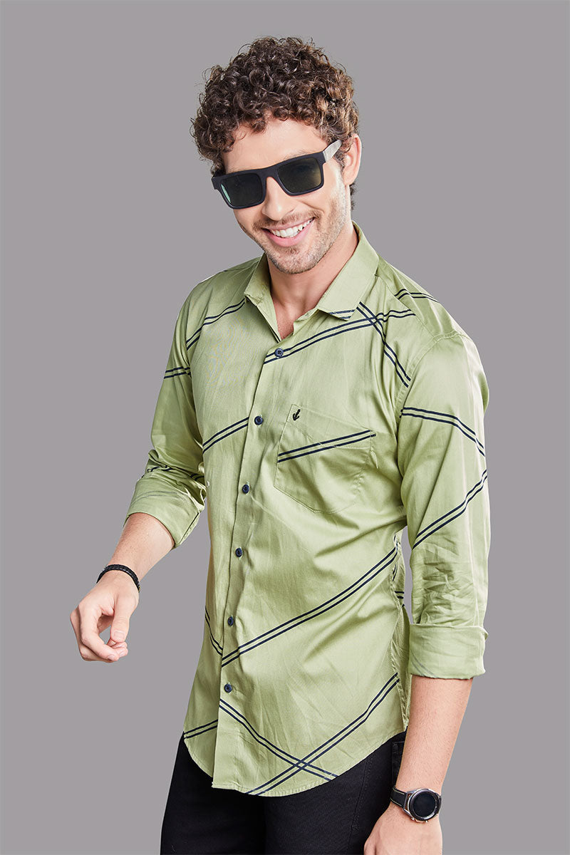 exclusive-stavros-green-strip-printed-shirt