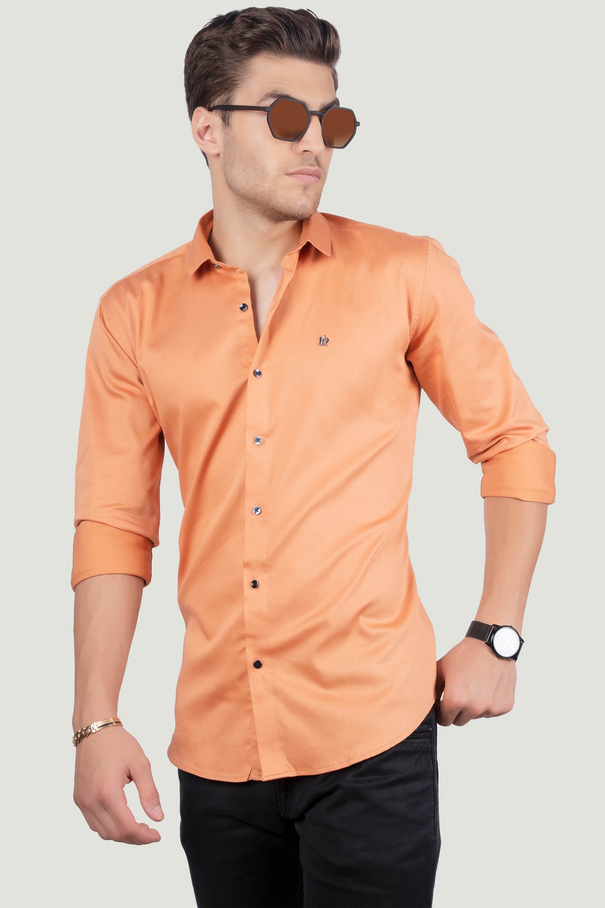 ferdinando-orange-solid-shirt