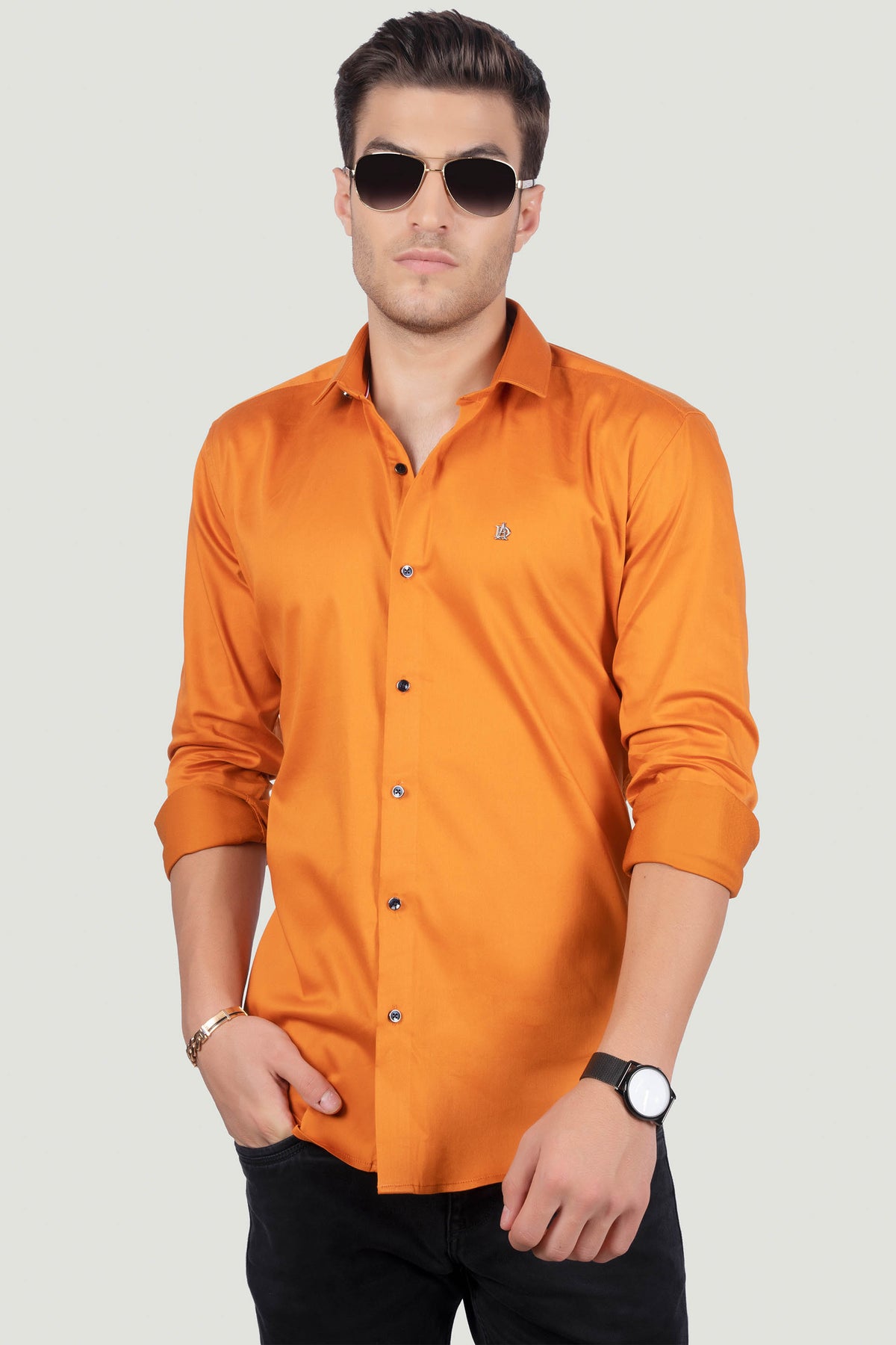 fiorenzo-dark-orange-solid-shirt