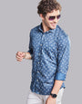 Filippo Blue Abstract Printed Shirt