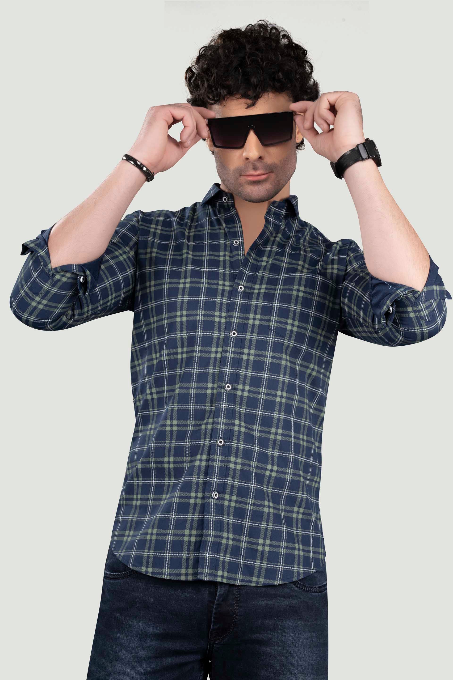 georgiy-blue-cotton-check-shirt