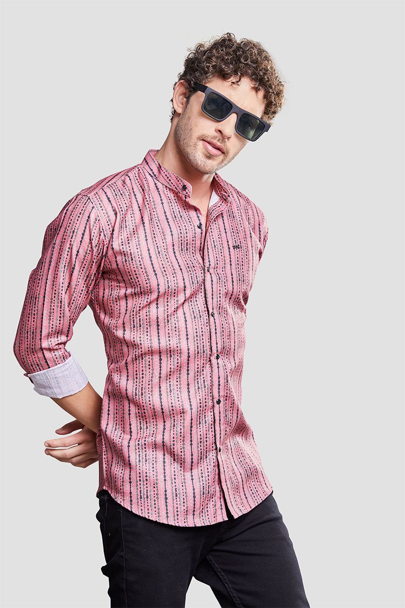 gradient-jibril-pink-print-striped-shirt
