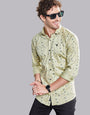 Gustav Green Abstract Printed Shirt