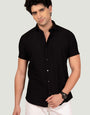 Henry Black Knitted- Resort Shirt