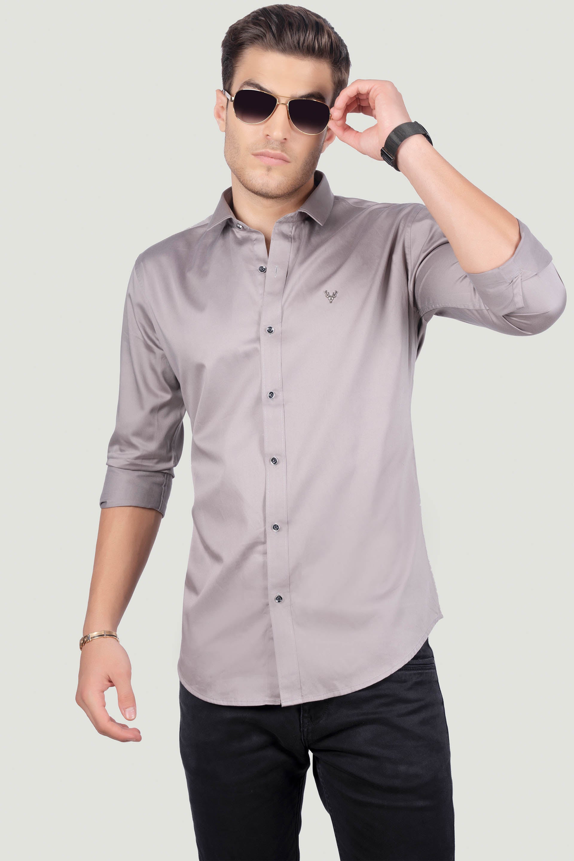 italo-dark-grey-solid-shirt