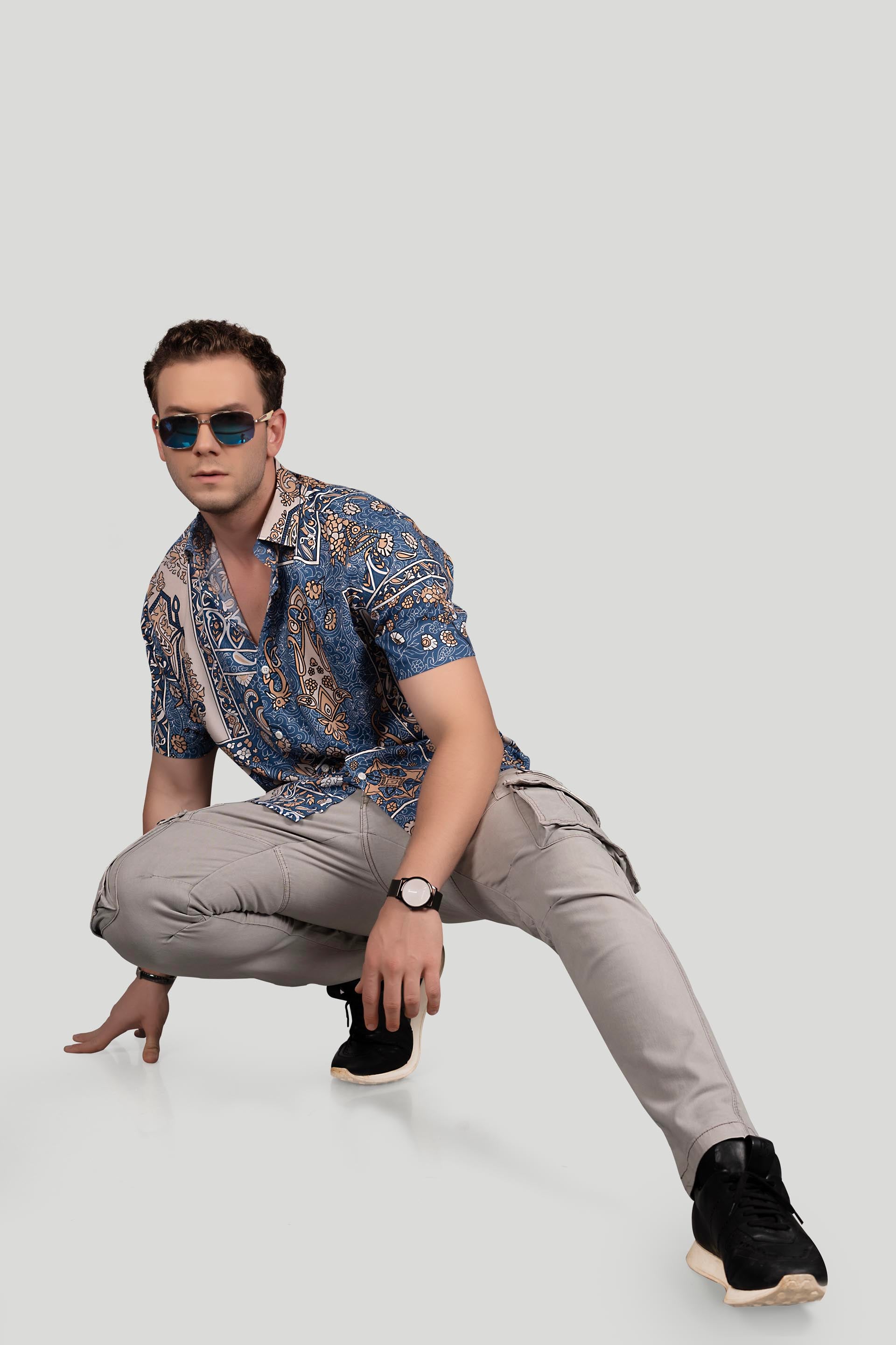 iconic-cillain-royal-blue-viscose-print-resort-shirt