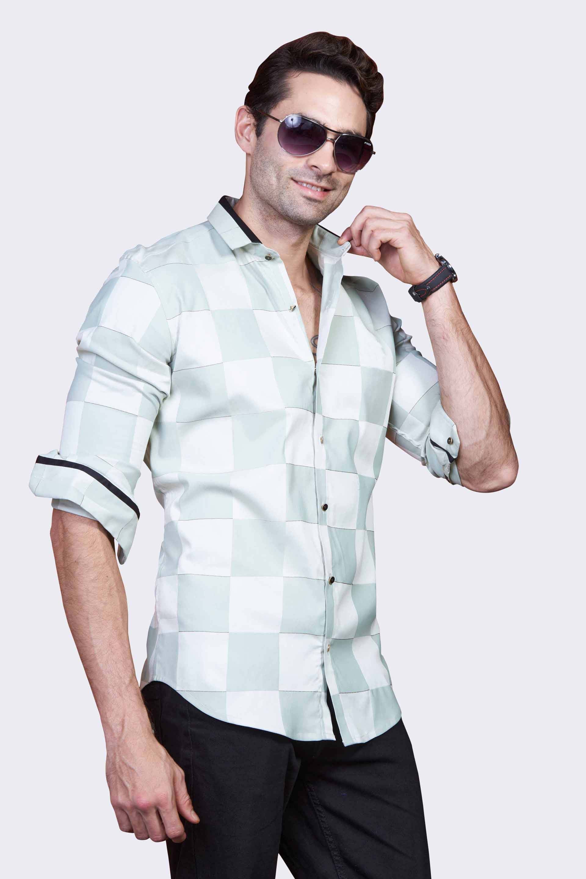 iconic-emerald-grid-party-wear-shirt