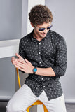 iconic-fabio-black-abstract-printed-shirt