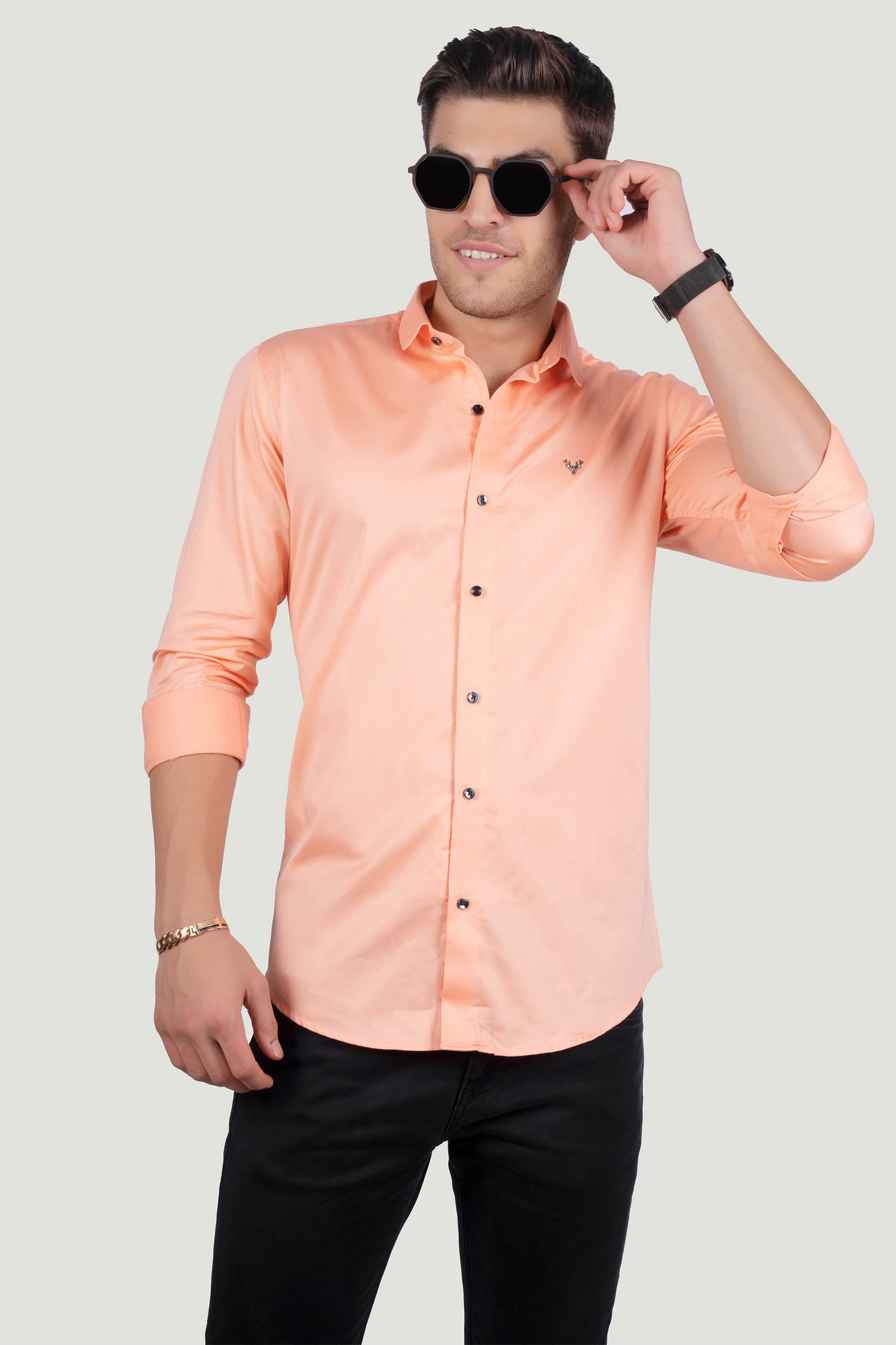 iconic-giuliano-orange-solid-shirt