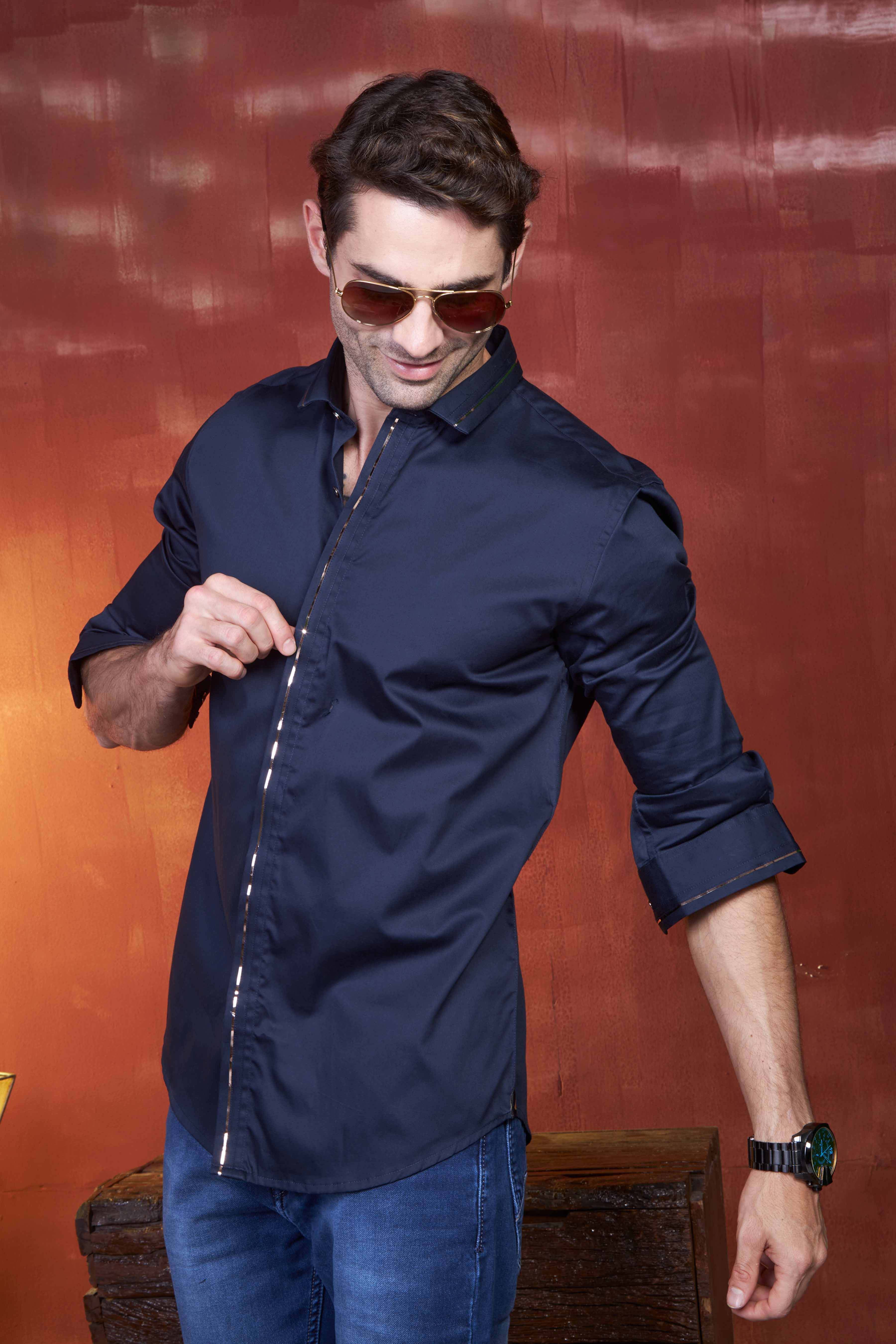 iconic-navy-gold-foiled-party-wear-shirt