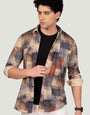 Liam Cream Print Corduroy Shirt