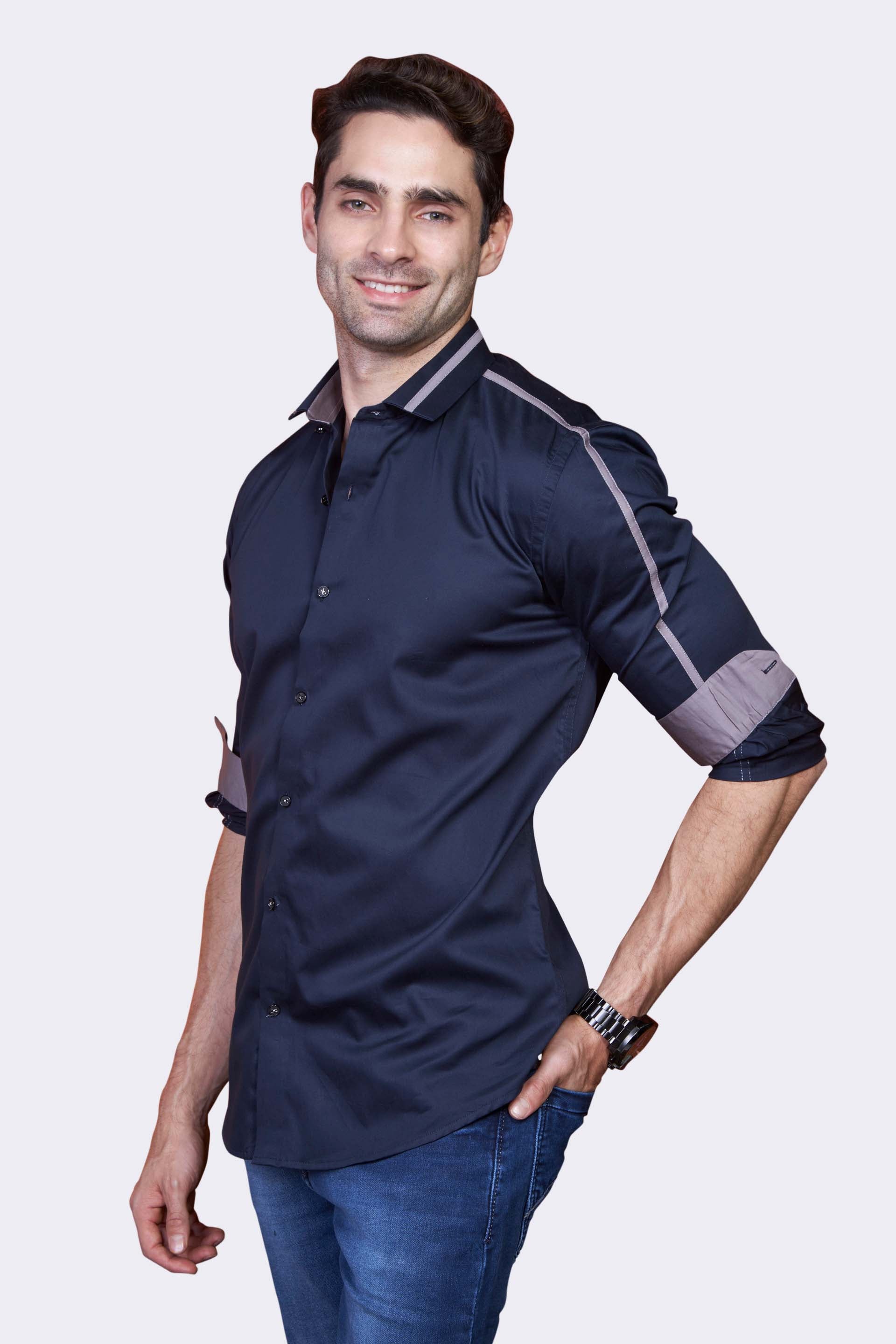 lively-azure-blue-solid-trim-party-wear-shirt