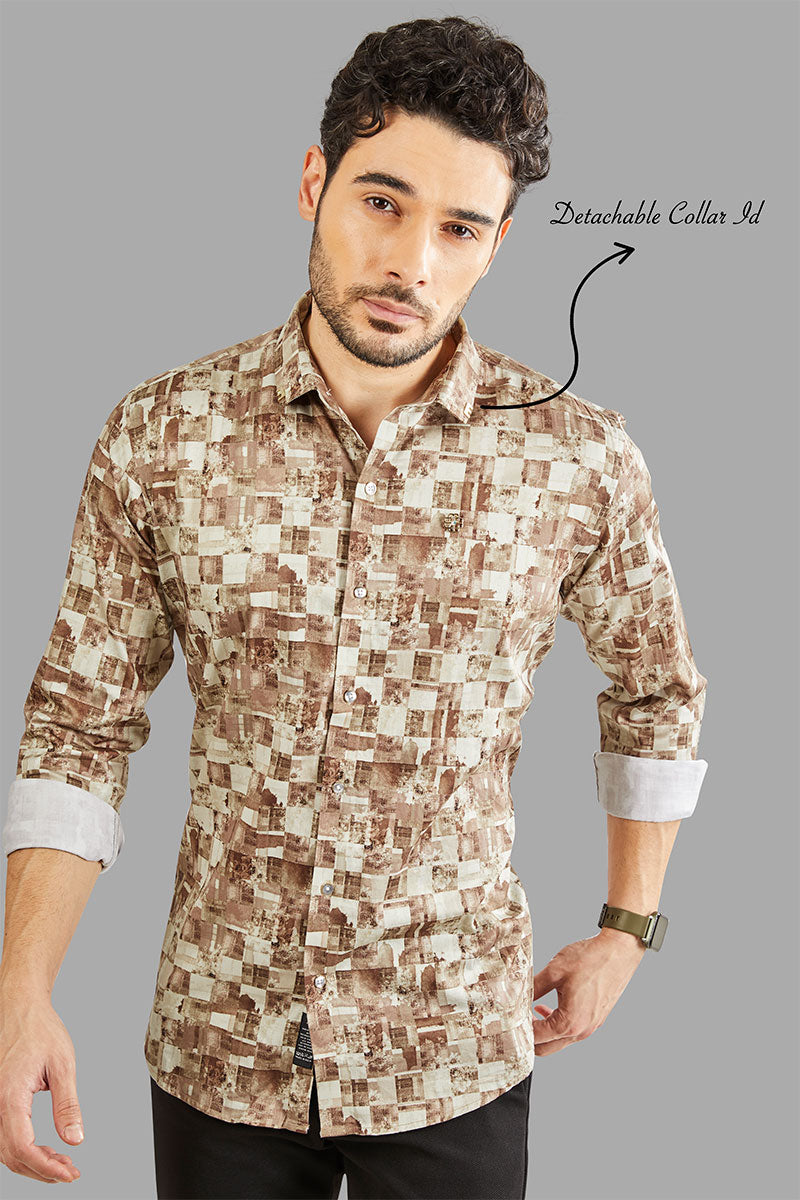 lively-franz-cream-checkered-abstract-printed-shirt