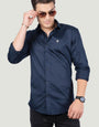 MARK NAVY BLUE SOLID SHIRT