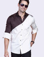 MOCHA SPLIT PARTY WEAR SHIRT