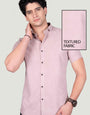 Miles Pink Textured Solid Shirt