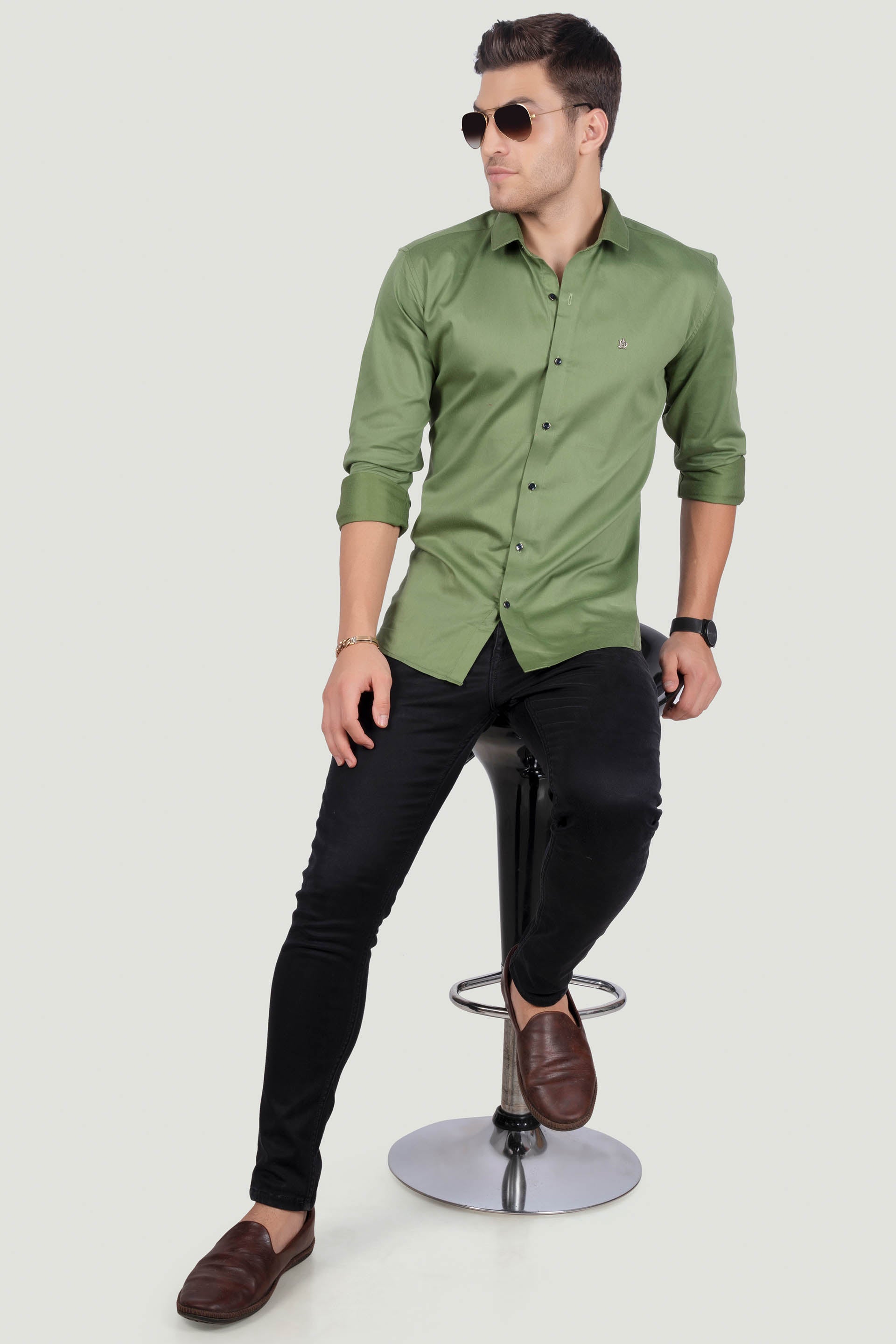 modern-charles-dark-green-solid-shirt