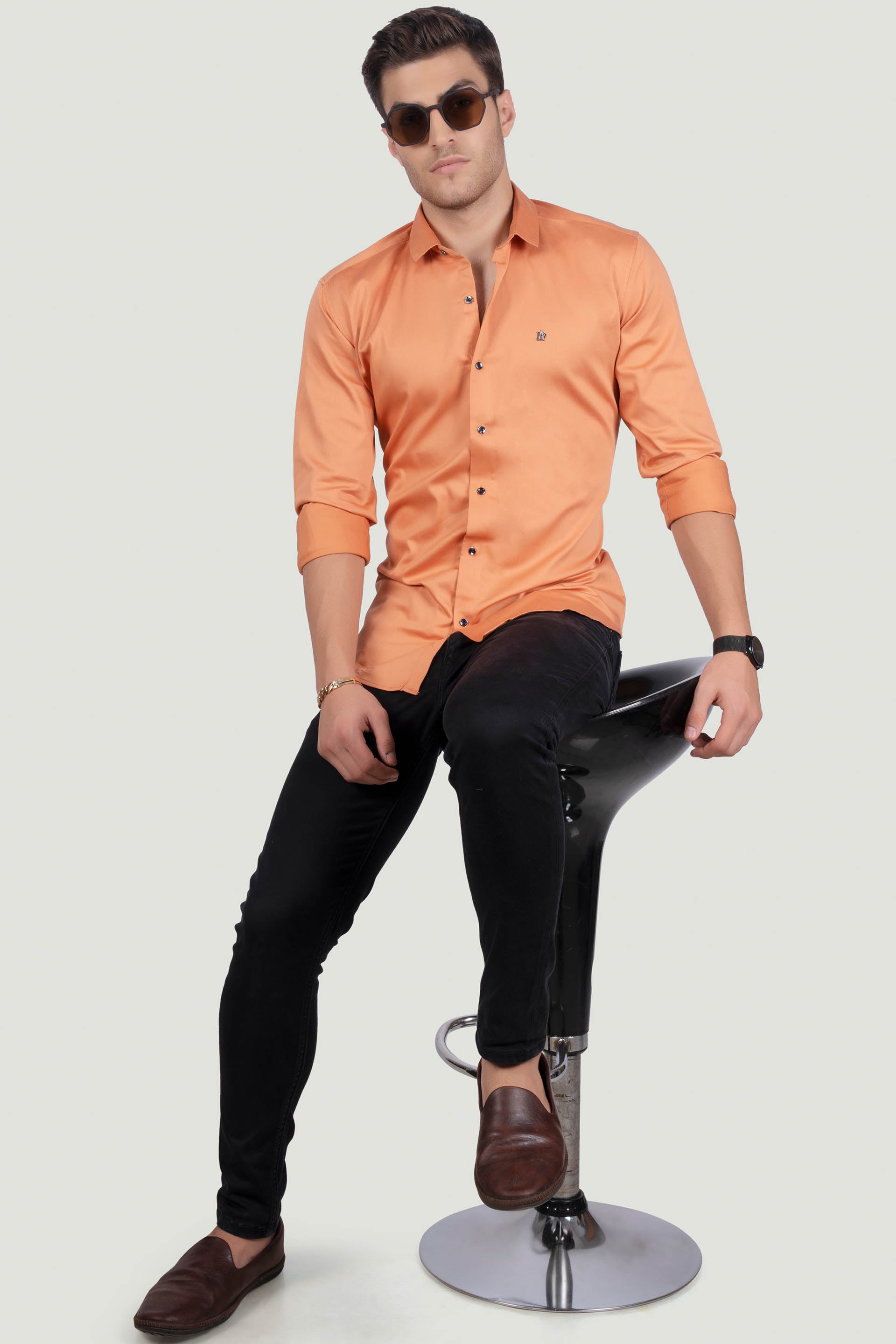 modern-ferdinando-orange-solid-shirt