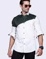 OLIVE & CREAM HORIZON PARTY WEAR SHIRT