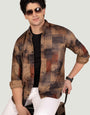 Oliver Brown Print Corduroy Shirt