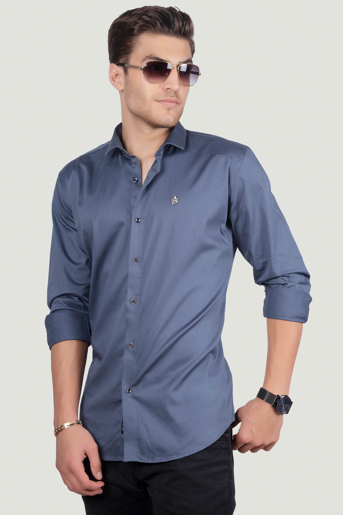 remo-blue-solid-shirt