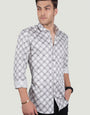 RENATO WHITE ABSTRACT PRINTED SHIRT