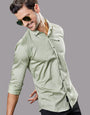 RYLAN GREEN ABSTRACT PRINTED SHIRT