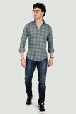 radiant-gleb-light-green-cotton-check-shirt