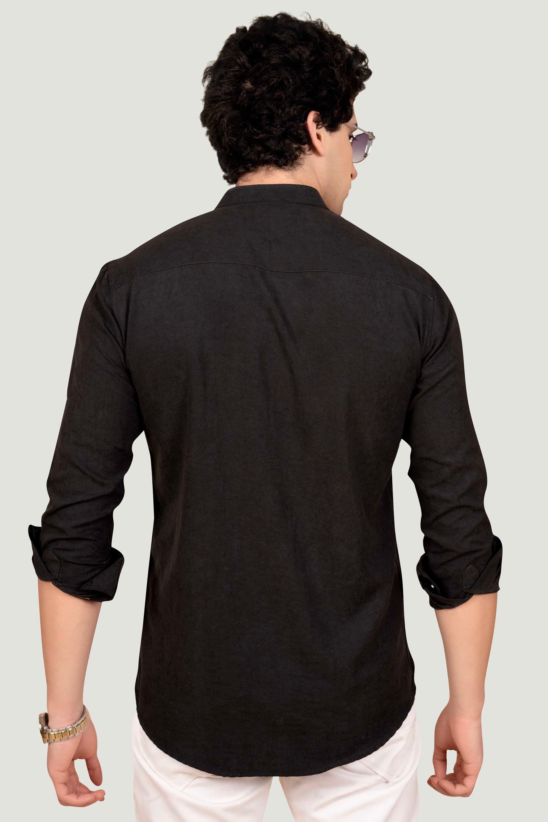 radiant-theo-black-solid-shirt